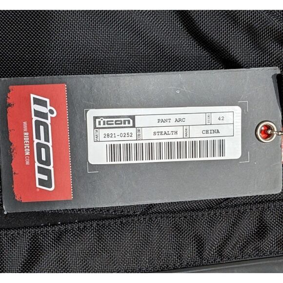 Icon Motorsports Arc Pant in Stealth Black Motorcycle Trousers Men's Size 42 NWT - Picture 5 of 9